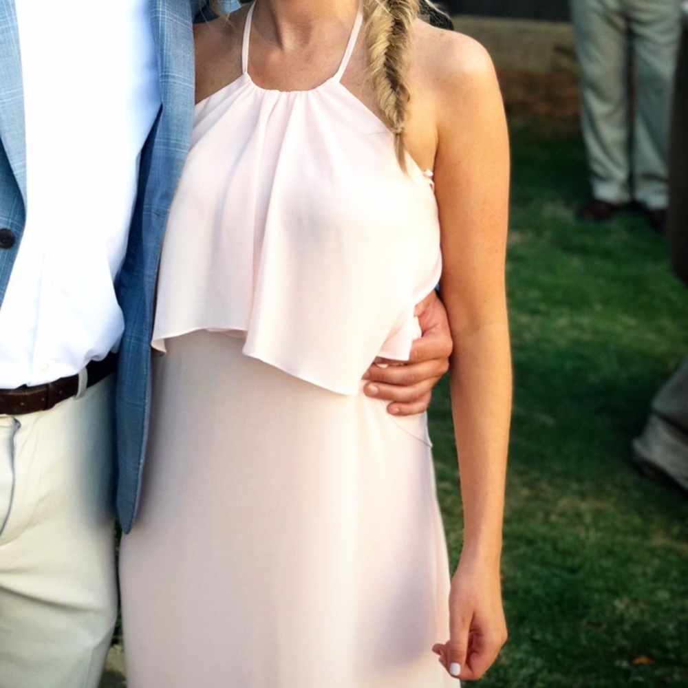 Bridesmaid dress blush size XS worn ONCE